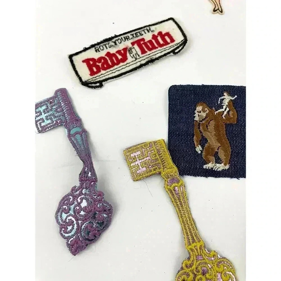 30 PC Assorted Sewing Applique Patches Iron on Sew On NEW Mixed Vintage - Picture 3 of 11